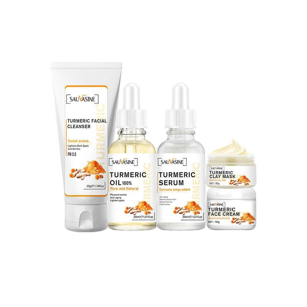 Turmeric Set Turmeric Cream + Turmeric + Turmeric Butter + Turmeric Facial Cleanser + Turmeric Mud Mask LA780