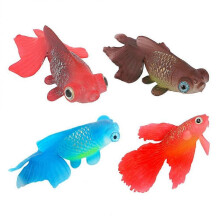 4 Pcs Puzzle Toys Fish Party Favors Fish Tank Fish Ornaments Faux Fish Goldfish Educational Toy Sea Animals Figurines
