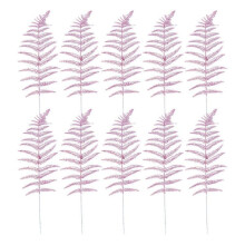 10Pcs Simulation Leaves Plants Ornament Decorative Plants Fake Plants Adornment Pink