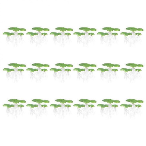 54pcs Mini Fake Duckweed Artificial Floating Duckweed Aquarium Simulation Plants 2