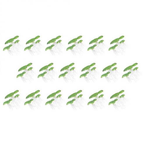 54pcs Mini Fake Duckweed Artificial Floating Duckweed Aquarium Simulation Plants 1