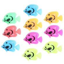 10pcs Lifelike Plastic Artificial Fishes Fake Fishes Ornament Decoration Photography Props for Aquarium Fish Tank (Random Color & Pattern)