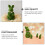 8 Pcs Artificial Moss Rabbit  Easter Decor Easter Rabbit Shape Ornament 5