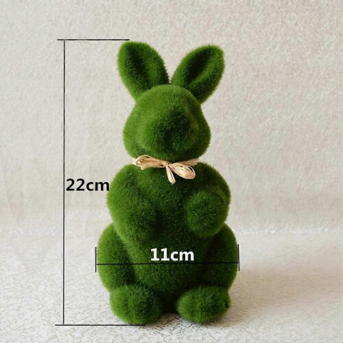 8 Pcs Artificial Moss Rabbit  Easter Decor Easter Rabbit Shape Ornament 2