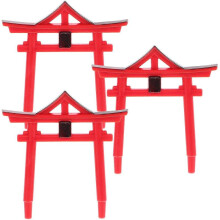 3Pcs Aquarium Ancient Torii Ornament Fish Tank Decoration Micro-garden Ornament Fish Tank Accessory