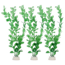 UEETEK 3pcs Fish Tank Green Plastic Artificial Plants Aquarium Water Plants Decorations