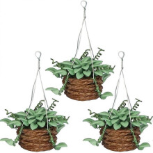3Pcs Miniature Adornment Furniture Tiny House Plant Decor Mini Resin Plant Decor