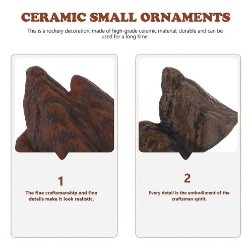 3Pcs Ceramic Rockery Ornaments Sand Table Decors Micro Landscape Decors 1