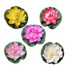 5 PCS Artificial Plants Floating Pond Decorations Artificial Flowers Outdoors Artificial Pond Lilies Water Lily