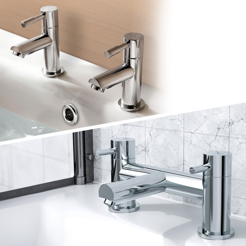 Marc Basin & Bath Filler Mixer Tap Set Chrome