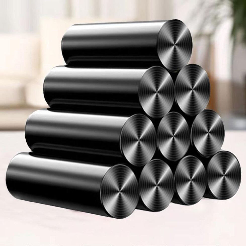 (black, One pack (5 rolls, 75 pieces)) Portable Black Vest-style Garbage Bags, Roll Of Disposable Bags For Kitchen And Household Cleaning