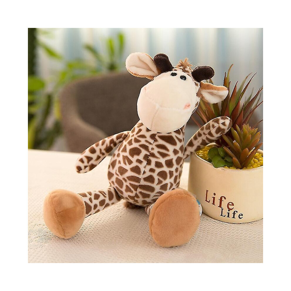 (A Elephant, One size) 25cm Plush Stuffed Animal Doll Jungle Forest Animal Toy Soft Cotton Elephant-image-OPC-PHDVGFH-NEW