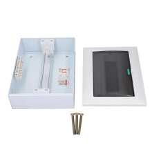 (As show, One size) Distribution Box Protection 12 Way Surface Mounted Circuit Breaker DIN Rail Transparent Cover