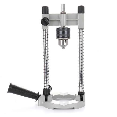 (As show, One size) Adjustable Angle Drill Holder Aluminium Alloy Compact Lightweight Drill Positioning Bracket Stand 2