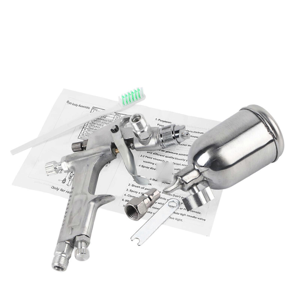 (As Show, One Size) 0.5Mm Nozzle 125Ml Gravity Feeding Mode Pneumatic Tool F-2 Air Paint Spray Gun 6909775973387