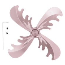 (As show, One size) Stove Fan Blade 180mm 4 Blades Heat Powered Aluminium Alloy Horn Shape Fireplace Fan Blade Accessory for Home Bronze Color
