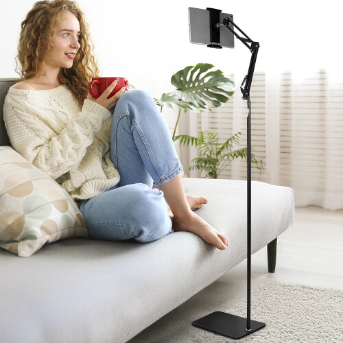 Living And Home Adjustable Tablet & Phone Floor Stand