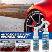 Hokilaw Car Rust Remover Spray, Ouhoe Iron Powder Remover, Rust Remover for Automobile Wheels, Car Rust Removal Spray, 100ml/30ml-2pcs 100ml -407