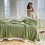(green, 1x0.7m) Winter Thickened Blanket Double-sided Fluff Plush Double-layer 3D Jacquard Solid Color Office 11