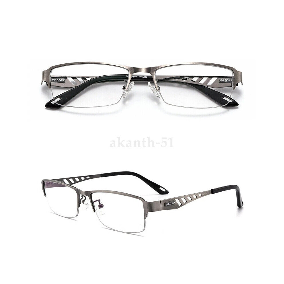 Black/Blue/Brown (=+1.50 Strength, Gunmetal) Mens Reading Glasses Progressive Multifocal Metal Fashion Readers +1.0 ~ 3.0 Hot