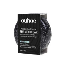 Ouhoe Bamboo Charcoal Shampoo Soap Deep Cleansing Scalp Nourishing Repair Shampoo Soap