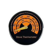 (As show, One size) Wood Stove Thermometer Magnetic Oven Stove Temperature Meter Stove Top Thermometer for Wood Burning Stoves / Gas Stoves / Pellet Stove / Stove Pipe Av
