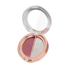 (3, One size) BEAUTY GLAZED Double Colors Eyeshadow Palette High Pigmented Glitter Matte Eyes Shadow Portable 01