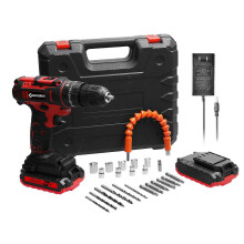(As show, One size) Household 3in1 Multifuctional 21V Electric Drill 3 Working Modes 2 Speed Control Stepless Speed Regulation Rotation Ways Adjustment 25 Gears of Torque