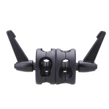 (As show, One size) Dual Swiveling Grip Head Angle Clamp for Photo Studio Boom Arm Reflector Holder Stand