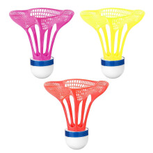 (As show, One size) Outdoor Badminton Ball Plastic Ball Sport Training Exercise Shuttlecocks Color Badminton Ball