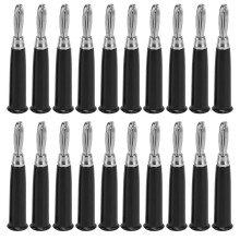 (As show, One size) 20Pcs Banana Connector 4mm Copper Contact Cross Cable Wire Plug Set Kit for SpeakerBlack
