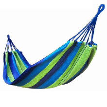 (Red, One size) Portable Striped Camping Hammock Swing with Storage Bag for Outside Indoor Tree 330lb Capacity Double Hammock Camping Essentials