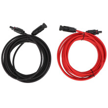 (As show, One size) 1 Pair 12AWG Solar Panel Wire with Connector Solar Adapter Extension Cable for Photovoltaic System 2 Meter