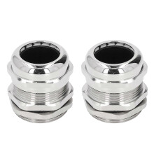 (As show, One size) Cable Gland Stress Relief IP68 Waterproof Ni Plated Brass Metal Cord Grip for Electrical Boxes Lighting M32