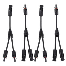 (As show, One size) 2 Set Solar Panel Photovoltaic Y Branch Parallel Cable PV Adapter Cable Wire Male Female Connector IP67 1000VDC PV LTY2