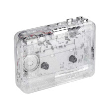 (As show, One size) Portable USB Cassette Player Transparent Cassette Tape Player USB Cassette Capture with USB2.0 Port