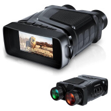 (Without TF Card, One size) Digital Night Vision Binoculars All Black Full Color 4K All Black 800 Meter Large Screen Infrared Telescope