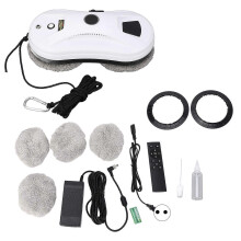 (As show, One size) Window Cleaner Robot Auto Routine Planing 2800Pa Suction Power Glass Cleaning Robot with 8 Cloth 100240VAC EU Plug
