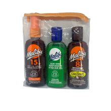 Malibu Sun Travel 3 Pack Dry Oil, After Sun Aloe Vera, Bronzing Tanning Oil