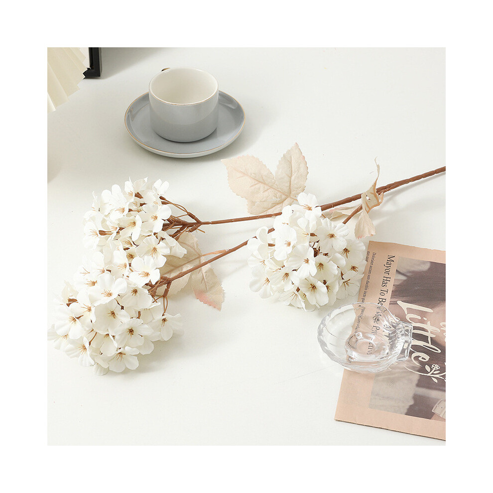 (White)Simulation d'hortensia fleur salon hôtel décoration accessoires extérieur