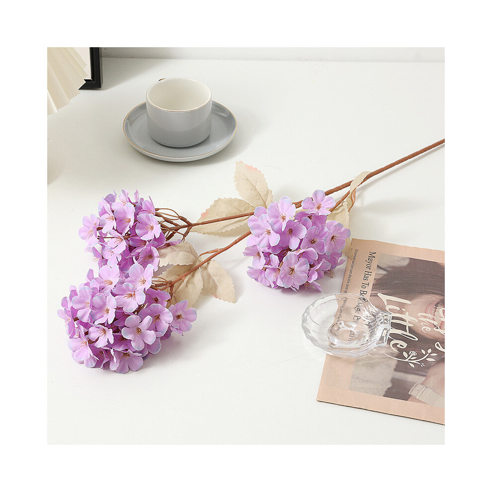 (Purple)Simulation d'hortensia fleur salon hôtel décoration accessoires extérieur