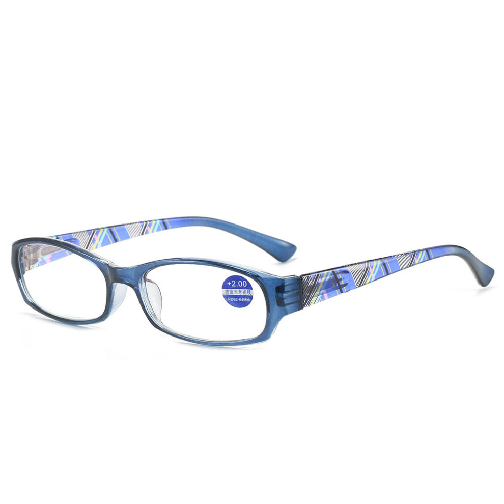 Blue (Blue) Women Stylish Flower Reading Glasses +1.00 +1.50 +2.00 +2.50 +3.00 +3.50 +4.00