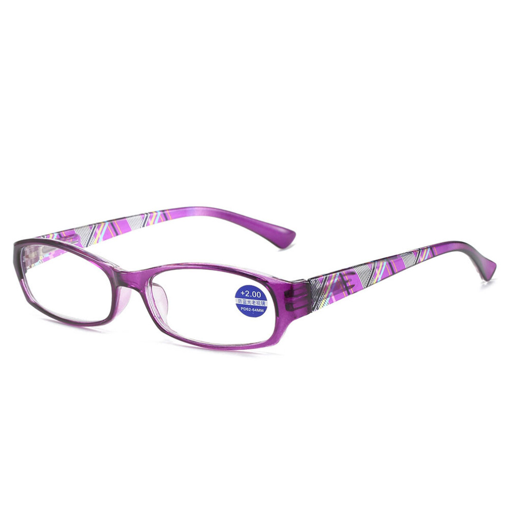 Purple (Purple) Women Stylish Flower Reading Glasses +1.00 +1.50 +2.00 +2.50 +3.00 +3.50 +4.00