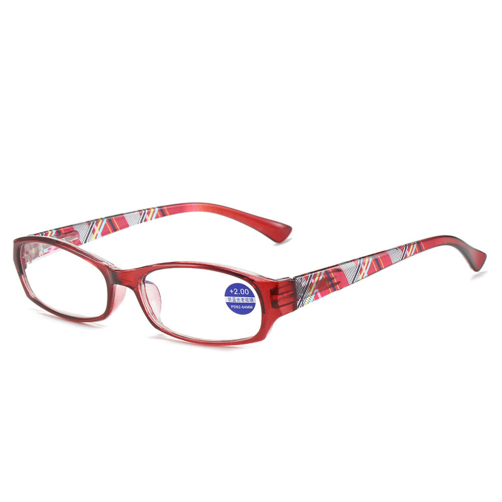 Red (Red) Women Stylish Flower Reading Glasses +1.00 +1.50 +2.00 +2.50 +3.00 +3.50 +4.00