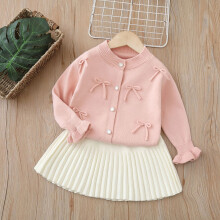 (Pink, 2-3Years) 2PCS Baby kids girls' Sweater Jumper Warm Set
