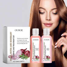 (1 Box) 200ml OUHOE Hair Care Set  Onion, Biotin & Rosemary Shampoo Duo for Scalp Support