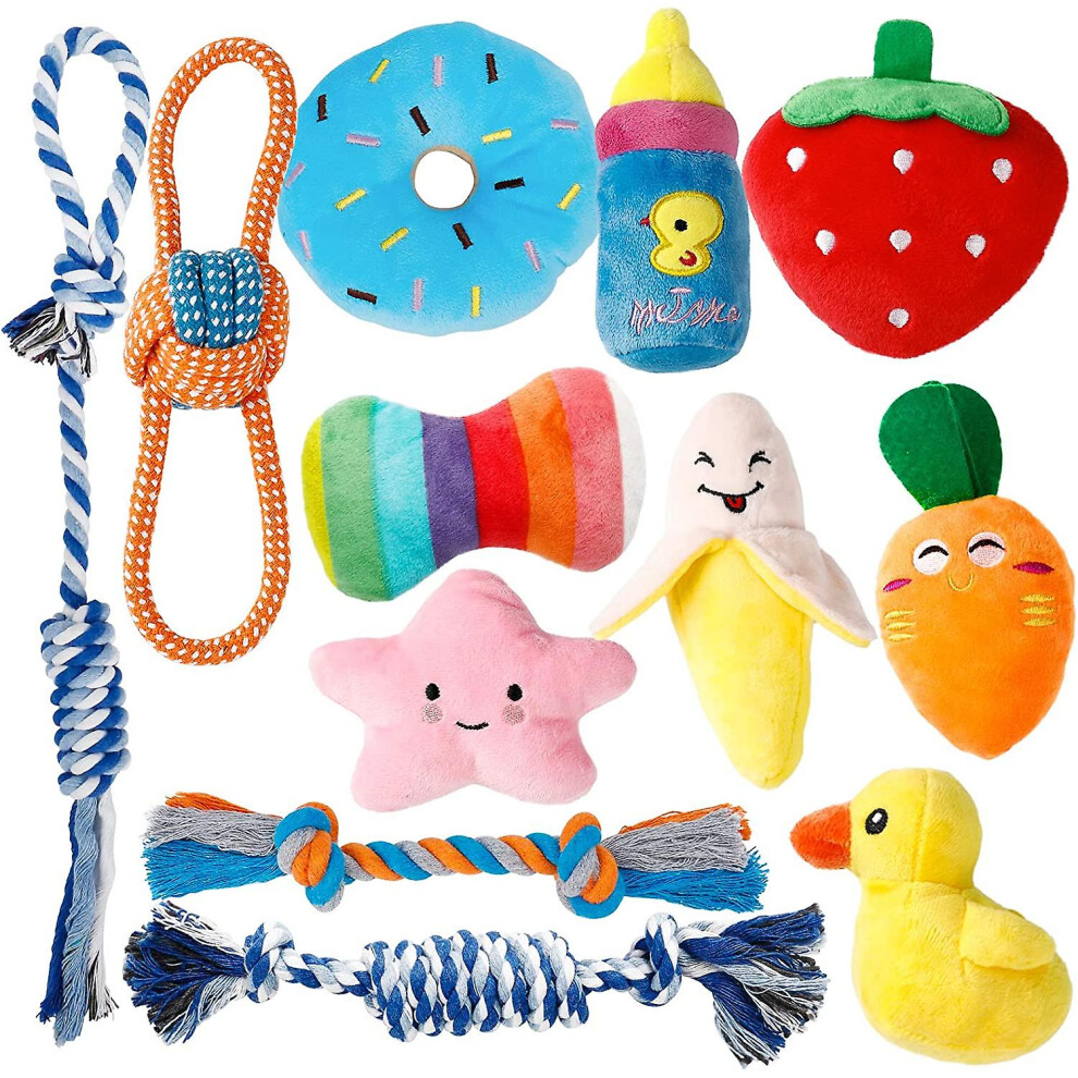Puppy Toys, Durable Puppy Toys for Teething Small Dogs, Cute Dog Toys Small Dogs, Stuffed Plush Squeaky Small Dog Toys, Reliable Ropes Puppy Chew Toys