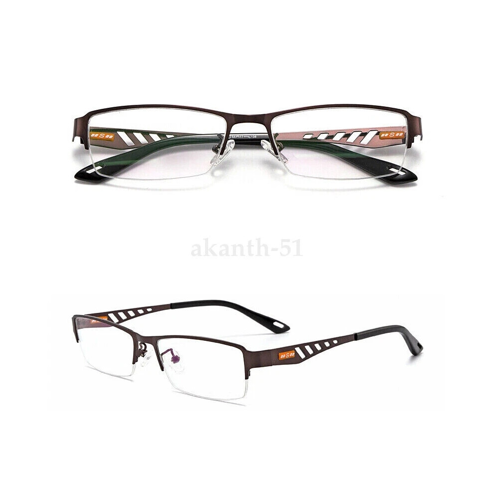 Brown (=+1.50 Strength, ) Mens Reading Glasses Progressive Multifocal Metal Fashion Readers +1.0 1.5 2.0 2.5 3.0 Hot