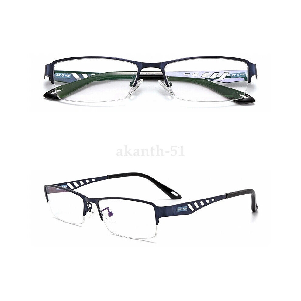 Blue (=+1.50 Strength, ) Mens Reading Glasses Progressive Multifocal Metal Fashion Readers +1.0 1.5 2.0 2.5 3.0 Hot
