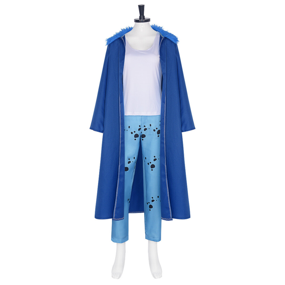 (XX-Large) Trafalgar Law Female Cosplay Costume - Anime Surgeon Pirate Outfit for Halloween & Conventions